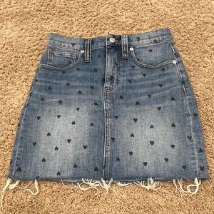Madewell jean skirt